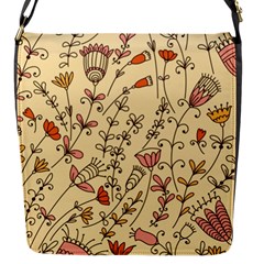 Seamless-pattern-with-different-flowers Flap Closure Messenger Bag (S)