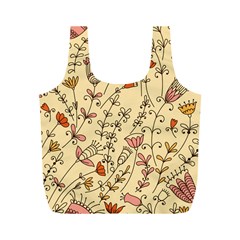 Seamless-pattern-with-different-flowers Full Print Recycle Bag (M)