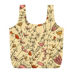 Seamless-pattern-with-different-flowers Full Print Recycle Bag (L)