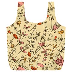 Seamless-pattern-with-different-flowers Full Print Recycle Bag (xxl) by Pakemis