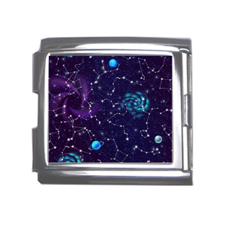 Realistic-night-sky-poster-with-constellations Mega Link Italian Charm (18mm)