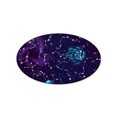 Realistic-night-sky-poster-with-constellations Sticker (oval) by Pakemis