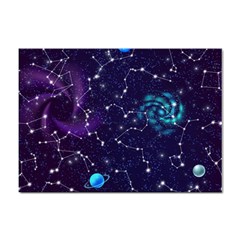 Realistic-night-sky-poster-with-constellations Sticker A4 (100 Pack)