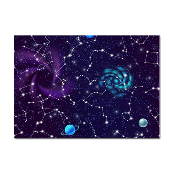 Realistic-night-sky-poster-with-constellations Sticker A4 (100 pack)