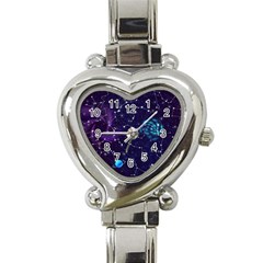 Realistic-night-sky-poster-with-constellations Heart Italian Charm Watch by Pakemis