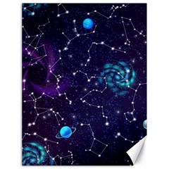 Realistic-night-sky-poster-with-constellations Canvas 18  X 24  by Pakemis