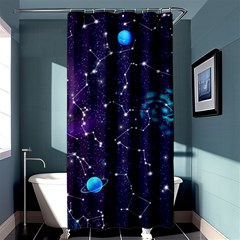 Realistic-night-sky-poster-with-constellations Shower Curtain 36  X 72  (stall)  by Pakemis