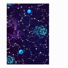 Realistic-night-sky-poster-with-constellations Small Garden Flag (two Sides) by Pakemis