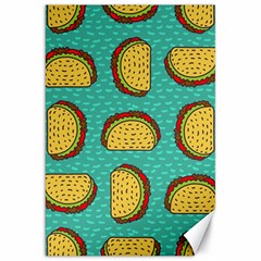 Taco-drawing-background-mexican-fast-food-pattern Canvas 20  X 30  by Pakemis