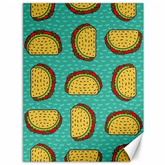 Taco-drawing-background-mexican-fast-food-pattern Canvas 36  X 48  by Pakemis