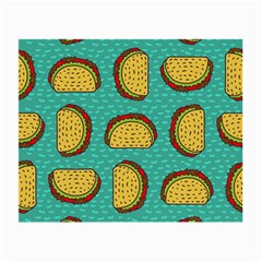 Taco-drawing-background-mexican-fast-food-pattern Small Glasses Cloth (2 Sides) by Pakemis