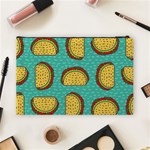 Taco-drawing-background-mexican-fast-food-pattern Cosmetic Bag (Large) Back