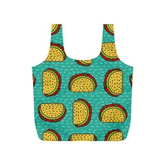 Taco-drawing-background-mexican-fast-food-pattern Full Print Recycle Bag (s) by Pakemis