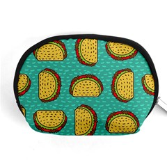 Taco-drawing-background-mexican-fast-food-pattern Accessory Pouch (medium) by Pakemis