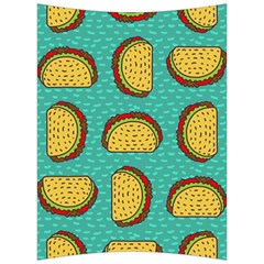 Taco-drawing-background-mexican-fast-food-pattern Back Support Cushion by Pakemis