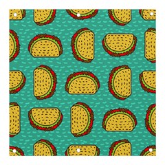 Taco-drawing-background-mexican-fast-food-pattern Banner And Sign 3  X 3  by Pakemis