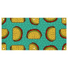 Taco-drawing-background-mexican-fast-food-pattern Banner And Sign 4  X 2  by Pakemis