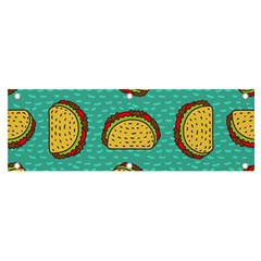 Taco-drawing-background-mexican-fast-food-pattern Banner And Sign 6  X 2 