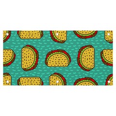 Taco-drawing-background-mexican-fast-food-pattern Banner And Sign 6  X 3  by Pakemis