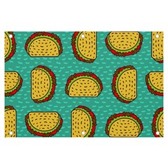 Taco-drawing-background-mexican-fast-food-pattern Banner And Sign 6  X 4  by Pakemis