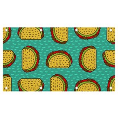 Taco-drawing-background-mexican-fast-food-pattern Banner And Sign 7  X 4  by Pakemis