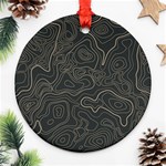 Damask-seamless-pattern Round Ornament (Two Sides) Front