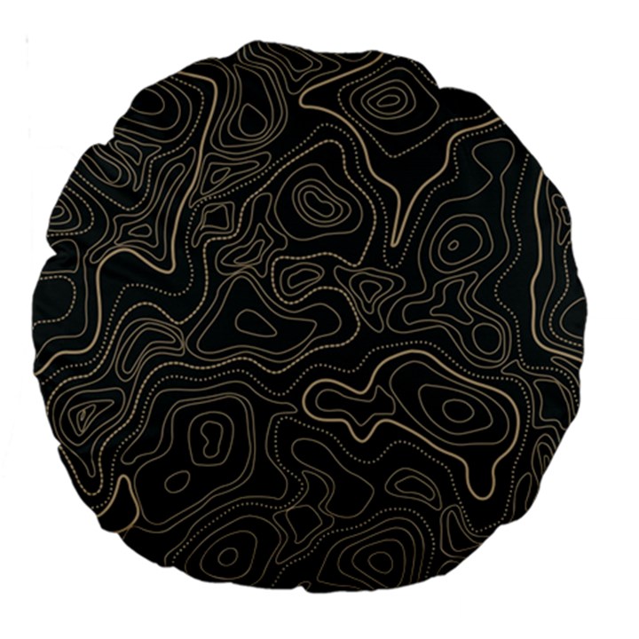 Damask-seamless-pattern Large 18  Premium Round Cushions