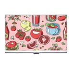 Tomato-seamless-pattern-juicy-tomatoes-food-sauce-ketchup-soup-paste-with-fresh-red-vegetables-backd Business Card Holder Front