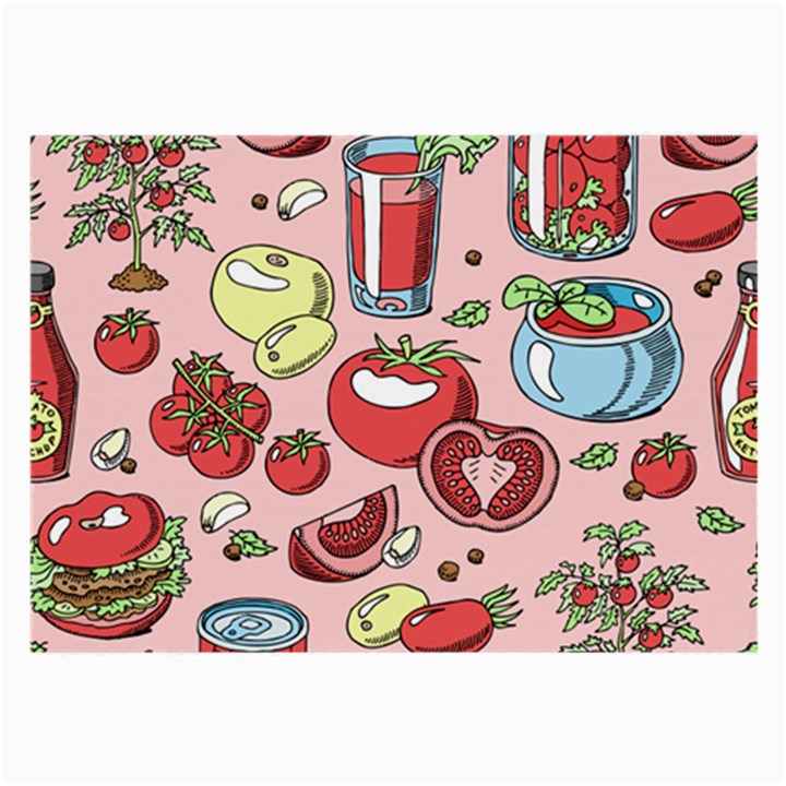 Tomato-seamless-pattern-juicy-tomatoes-food-sauce-ketchup-soup-paste-with-fresh-red-vegetables-backd Large Glasses Cloth