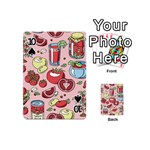 Tomato-seamless-pattern-juicy-tomatoes-food-sauce-ketchup-soup-paste-with-fresh-red-vegetables-backd Playing Cards 54 Designs (Mini) Front - Spade10