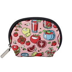 Tomato-seamless-pattern-juicy-tomatoes-food-sauce-ketchup-soup-paste-with-fresh-red-vegetables-backd Accessory Pouch (small) by Pakemis