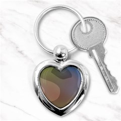 The Land 181 - Abstract Art Key Chain (heart) by KorokStudios