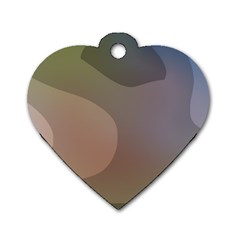 The Land 181 - Abstract Art Dog Tag Heart (two Sides) by KorokStudios