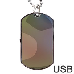 The Land 181 - Abstract Art Dog Tag Usb Flash (two Sides) by KorokStudios