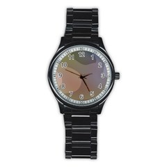 The Land 181 - Abstract Art Stainless Steel Round Watch by KorokStudios