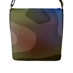 The Land 181 - Abstract Art Flap Closure Messenger Bag (l) by KorokStudios