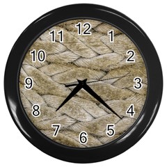 Boat Rope Close Up Texture Wall Clock (black) by dflcprintsclothing