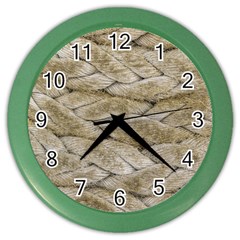 Boat Rope Close Up Texture Color Wall Clock by dflcprintsclothing