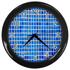 Background Abstract Texture Wall Clock (black) by artworkshop