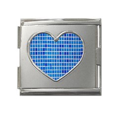 Background Abstract Texture Mega Link Heart Italian Charm (18mm)