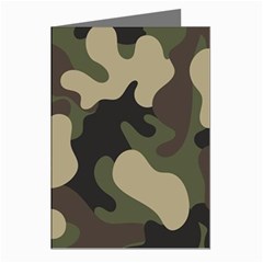 Camouflage Pattern Background Greeting Cards (pkg Of 8) by artworkshop