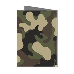 Camouflage Pattern Background Mini Greeting Cards (pkg Of 8) by artworkshop