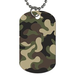 Camouflage Pattern Background Dog Tag (one Side) by artworkshop