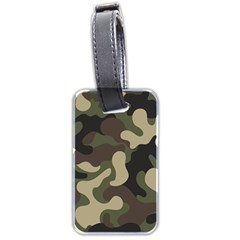 Camouflage Pattern Background Luggage Tag (two Sides) by artworkshop