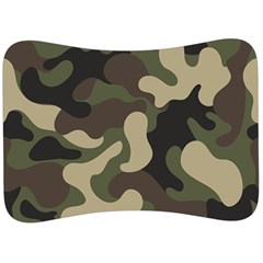 Camouflage Pattern Background Velour Seat Head Rest Cushion by artworkshop