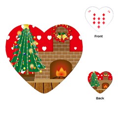 Christmas Room Playing Cards Single Design (heart) by artworkshop