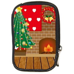 Christmas Room Compact Camera Leather Case by artworkshop