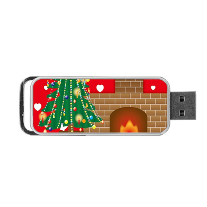 Christmas Room Portable USB Flash (Two Sides)