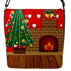 Christmas Room Flap Closure Messenger Bag (s) by artworkshop