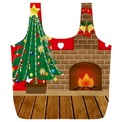 Christmas Room Full Print Recycle Bag (xxl) by artworkshop